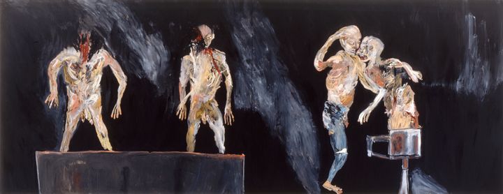 Chain of Command, 1987, oil on canvas 78” X 200”