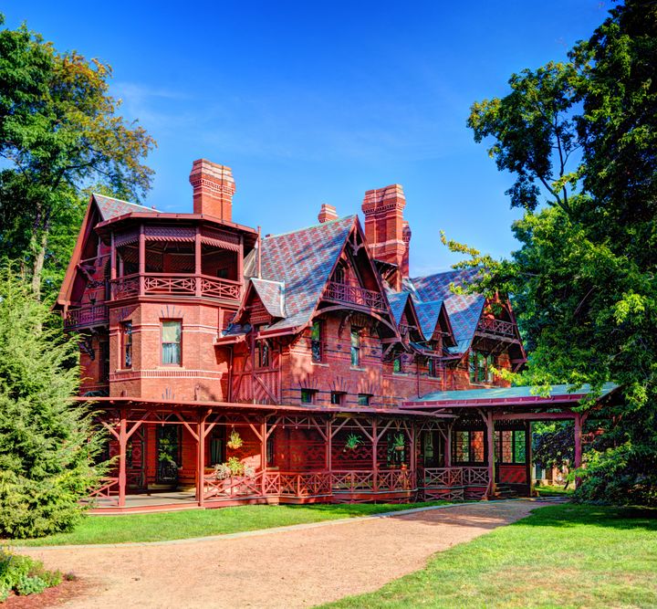 Mark Twain's idyllic home in Hartford, Connecticut.