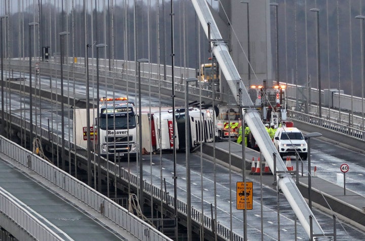 The bridge was closed for a retrieval operation 