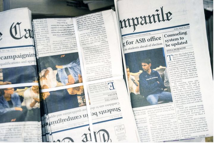 <p>Campanile newspaper published bimonthly</p>