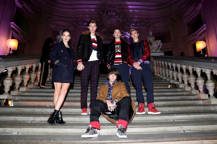 (L-R) Model Stormi Brie with boyfriend Lucky Blue Smith, Rafferty Law, Gabriel Kane Lewis and Presley Gerber