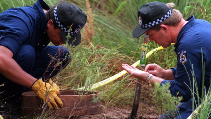 Forensic Police search for clues, where Ciara Glennon’s body was found.