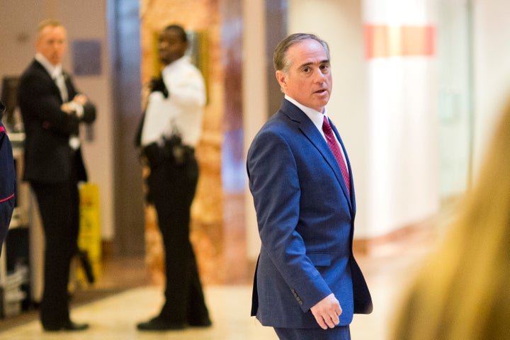 David Shulkin, undersecretary of health for the Department of Veterans Affairs, leaves Trump Tower in New York City on Jan. 9, 2017.