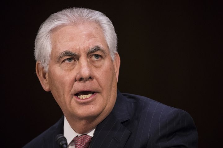 Former Exxon Mobil chief executive Rex Tillerson faced aggressive questioning about his ties to Russia during his confirmation hearing.