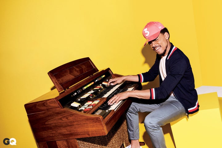 Chance the Rapper poses for GQ's February issue. 