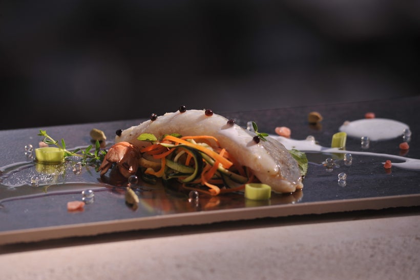 John Dory over Zucchini - Lešić Dimitri Palace Restaurant (delightful food plating)