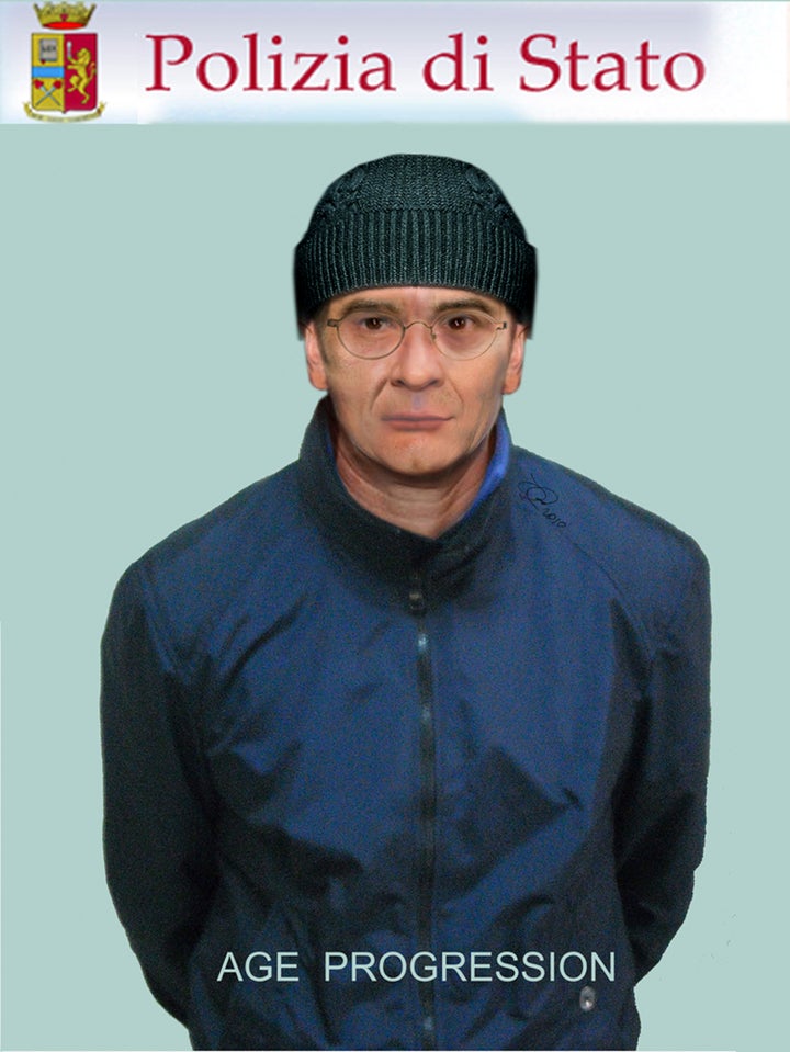 An image generated by the Italian state police forensics laboratory shows a computer rendition of what mafia fugitive Matteo
