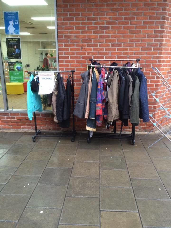 The coat exchange set up by Fay Sibley in Colchester