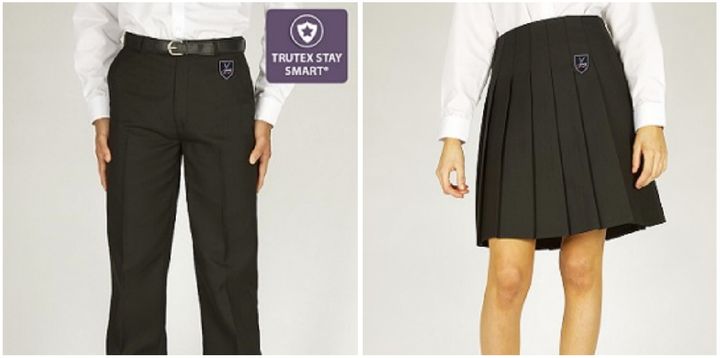 Photos of trousers and a skirt for The Redhill Academy on 'Just-Schoolwear'.
