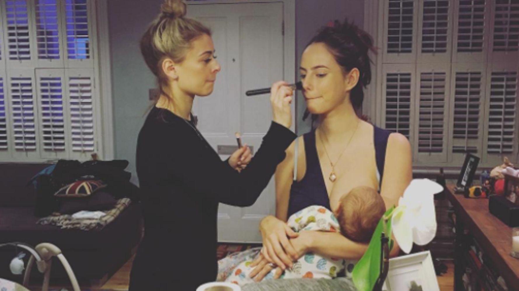 Kaya Scodelario Breastfeeds One Month Old Son While Getting Ready For 