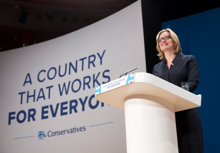 Amber Rudd's Conservative party conference speech in which she suggested companies compile lists of foreign workers has been recorded as a 'hate incident'