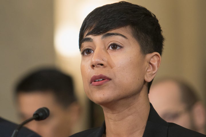 Amita Swadhin speaks at the Senate Judiciary Committee hearing on the nomination of Senator Jeff Sessions for attorney genera