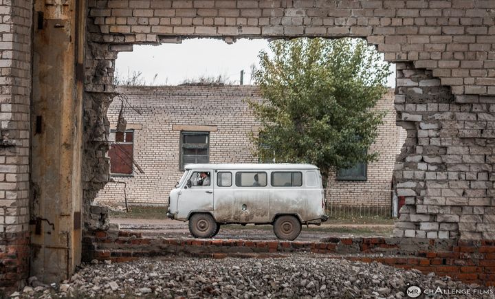 Soviet van in Mongolia’s easternmost town: Khalkhgol.