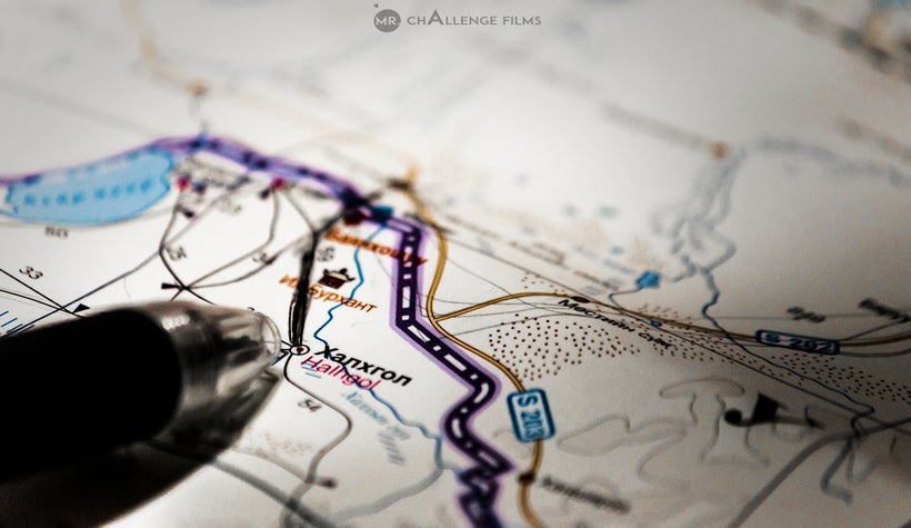 Planning the rescuing mission: Khalkhgol on the map, right next to the Chinese border.