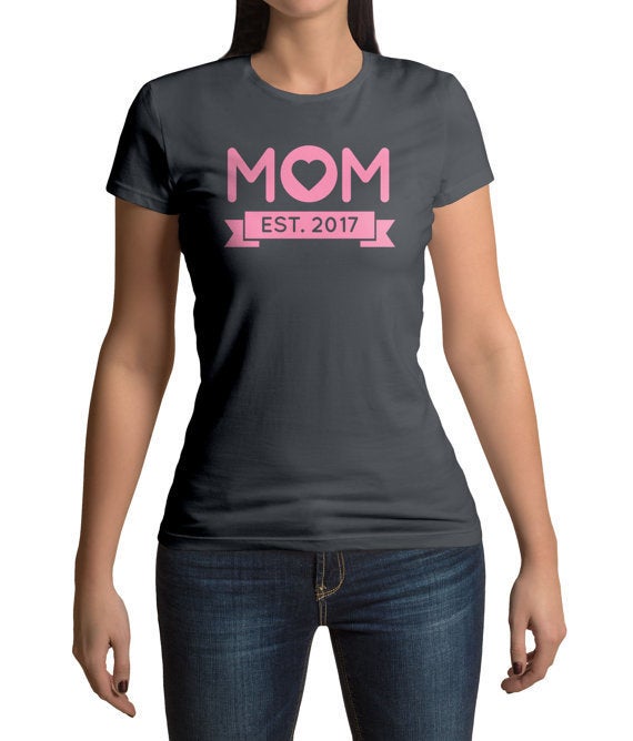 Comical Shirt Ladies Mommy Since 2017 Cute New Baby Tee Racerback Comical Shirt Ladies Mommy Since 2017 Cute New Baby Tee Racerback