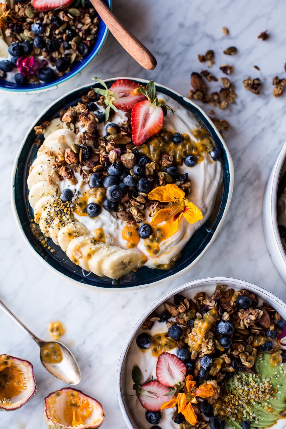 Blueberry Muffin Granola Greek Yogurt Bowls