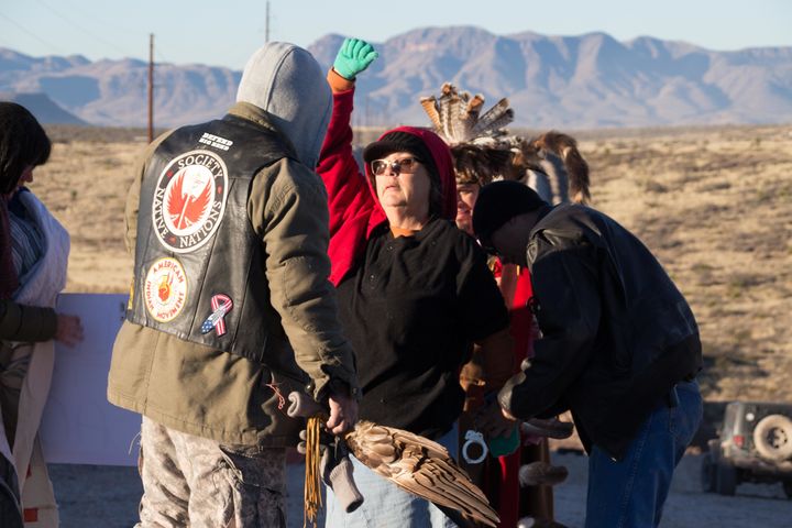 Protesters trying to stop a natural gas pipeline in west Texas were arrested on Jan 7 near Marfa.
