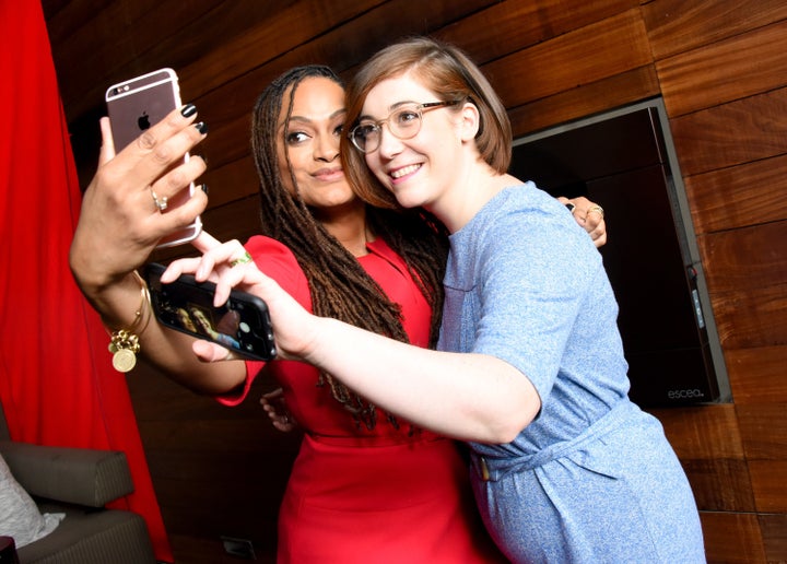 Filmmakers Ava DuVernay ("13th") and Anna Rose Holmer ("The Fits") at the 2017 Film Independent Filmmaker Grant and Spirit Award Nominees Brunch.