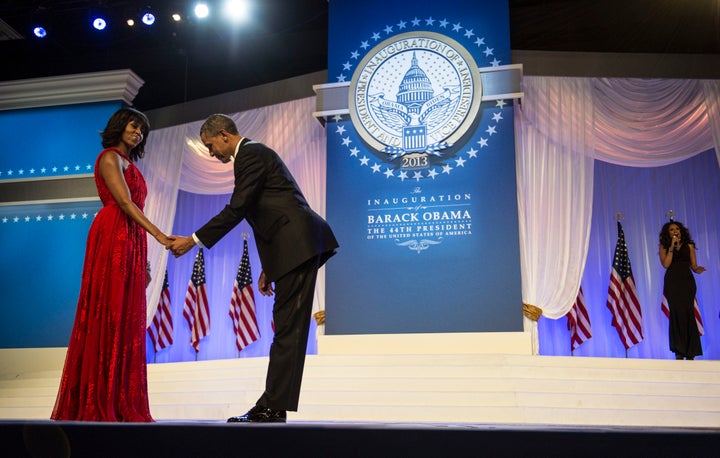 Bowing down to the First Lady and the Jason Wu gown she wore to the 2013 Inaugural Ball.