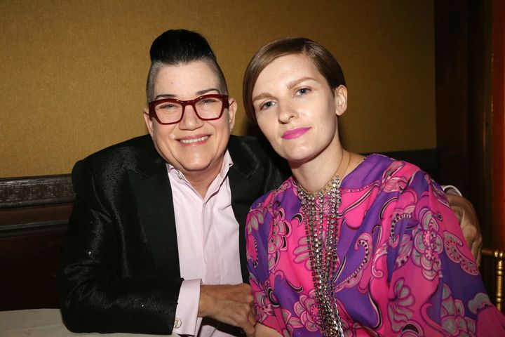 “We were happy together for four years and will remain in each other’s lives," Lea DeLaria (left) said of her split from Chelsea Fairless. 