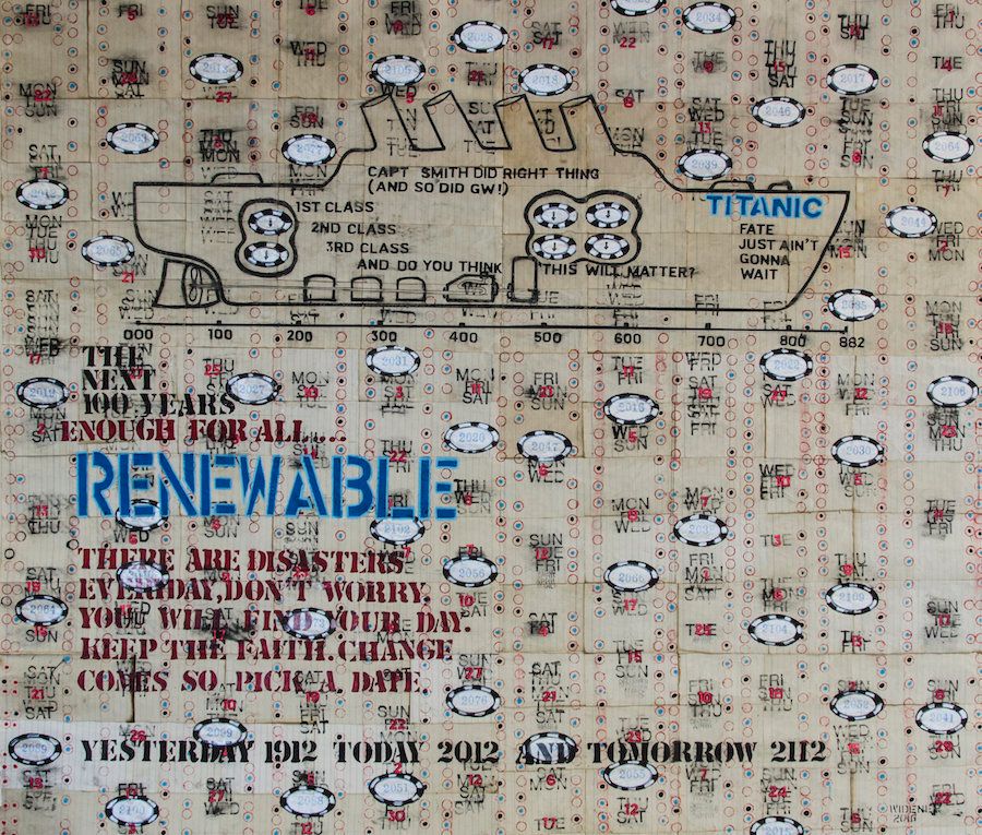 George Widener, "Renewable," 2016, ink on paper, 41 x 48.5 in.