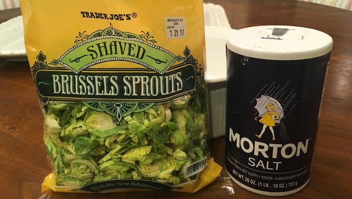Trader Joe's makes pre-halved Brussels sprouts.