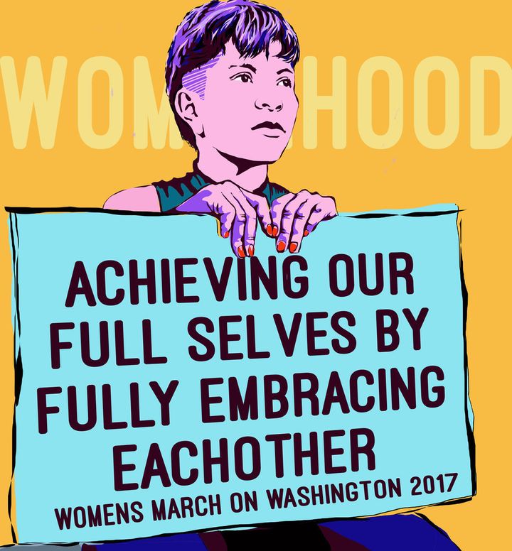 Illustration titled “Embracing Each Other” by Kate Deciccio, created for the Women's March on Washington. Read more about march art here. 