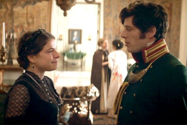 Jessie with 'War and Peace' co-star James Norton