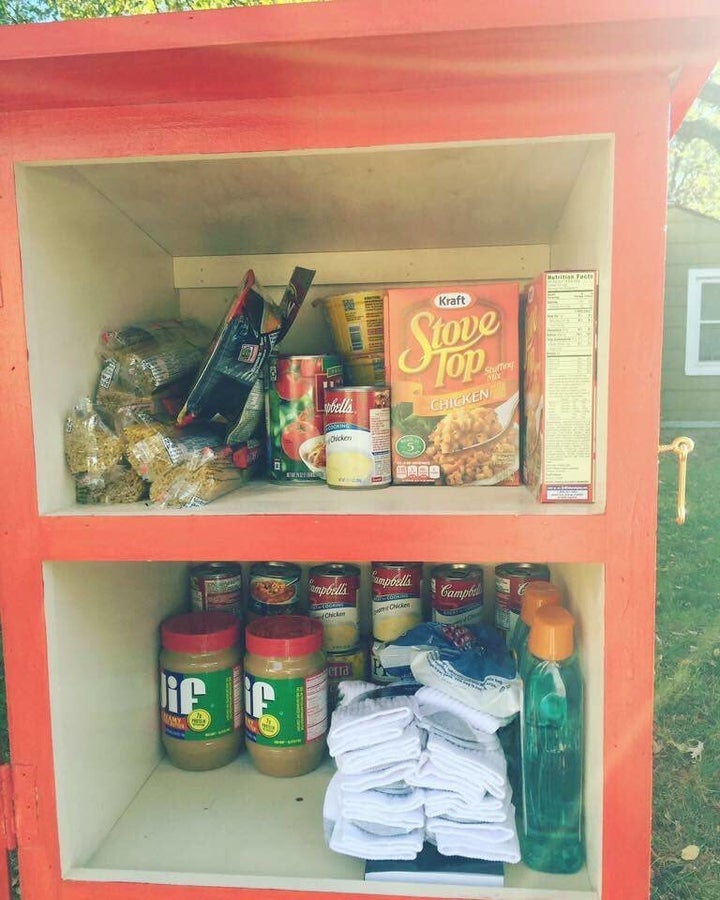 Mom And Son Set Up Blessing Box To Help People In Need