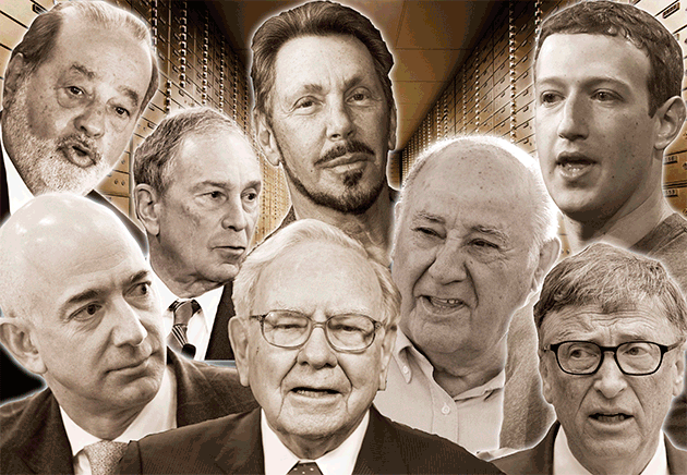 Estes são os oito homens mais ricos do mundo.  Eles detêm a mesma quantidade de riqueza que a metade inferior ...
