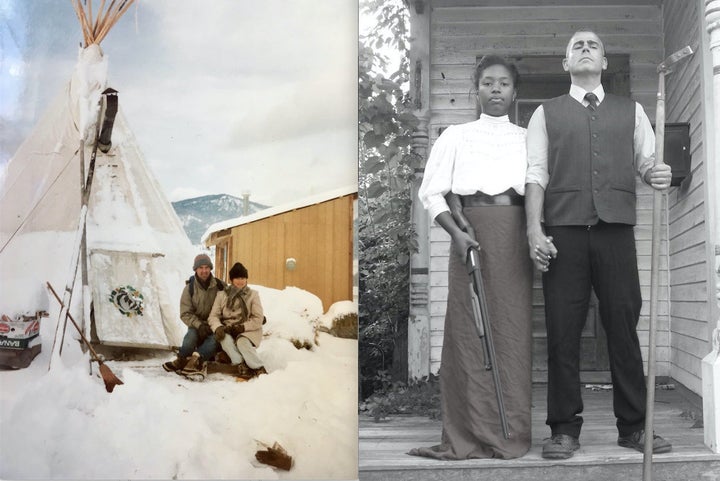 Steve Elliot and Luci Brieger of Lifeline Produce in Montana (left) and Olivia and Greg Willerer of Brother Nature Produce in Detroit (right) are featured in Mark Sundeen's "The Unsettlers."