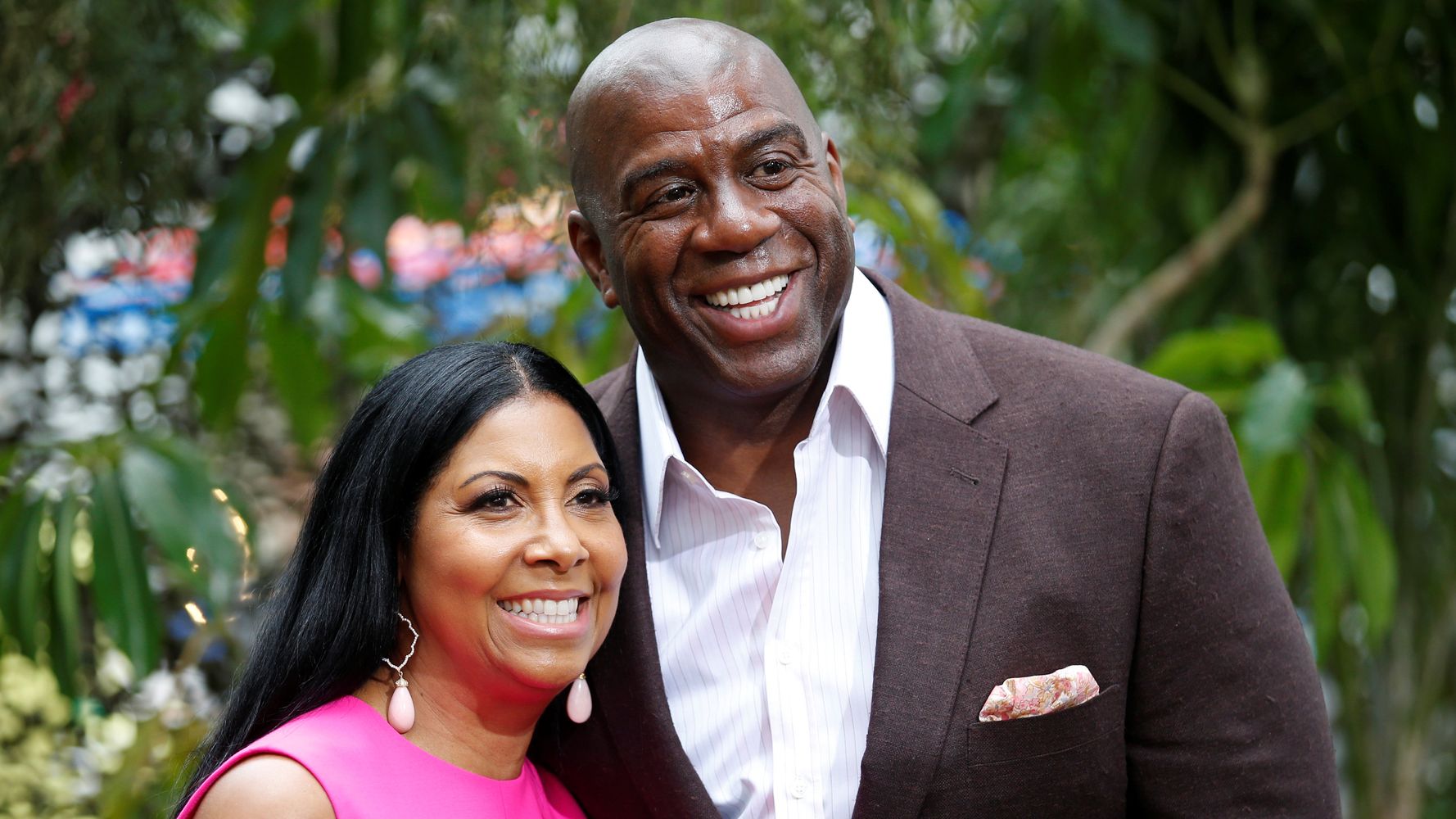 Magic Johnson - Cookie and I hanging out at the World
