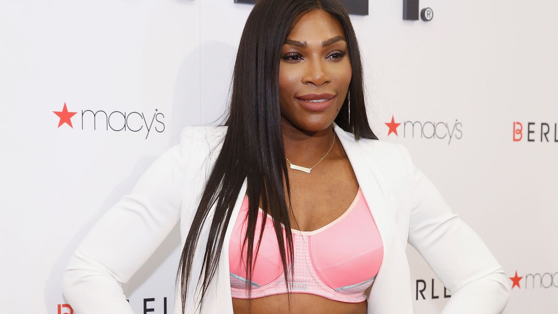 Serena Williams wore a pink sports bra on the red carpet, proves