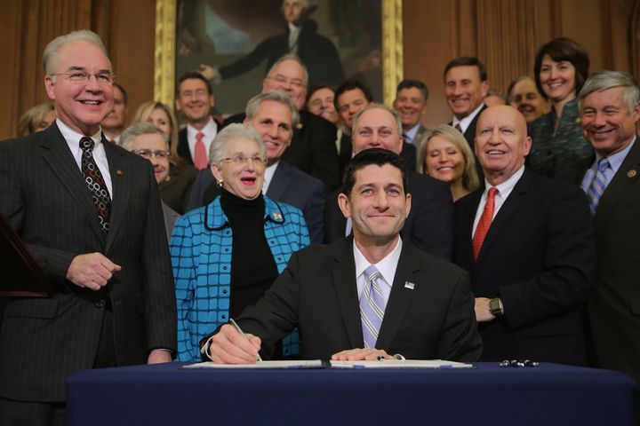 <p>Congressional Republicans, including Speaker Paul Ryan and Rep. Tom Price</p>