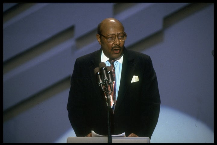 A file photo of former Rep. Louis Stokes, who was central to several high-profile congressional investigations, including the 1987 probe into the Iran-Contra scandal.