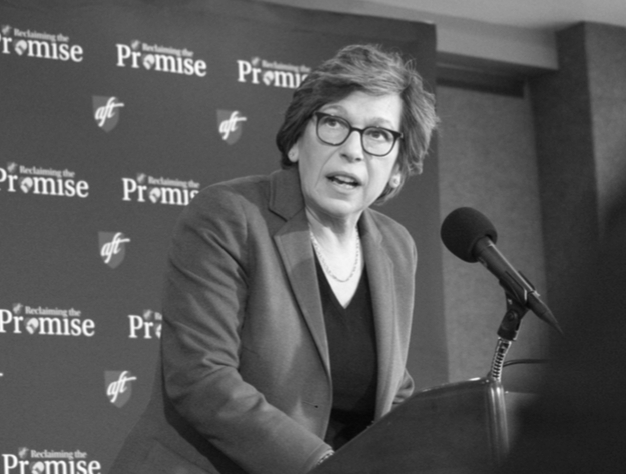 Weingarten speaks at the National Press Club in Washington, D.C. Jan. 9