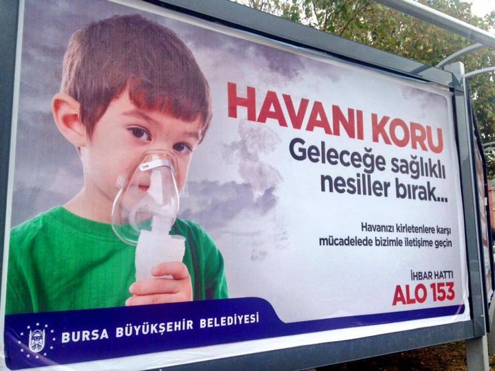 Billboard in the city of Bursa