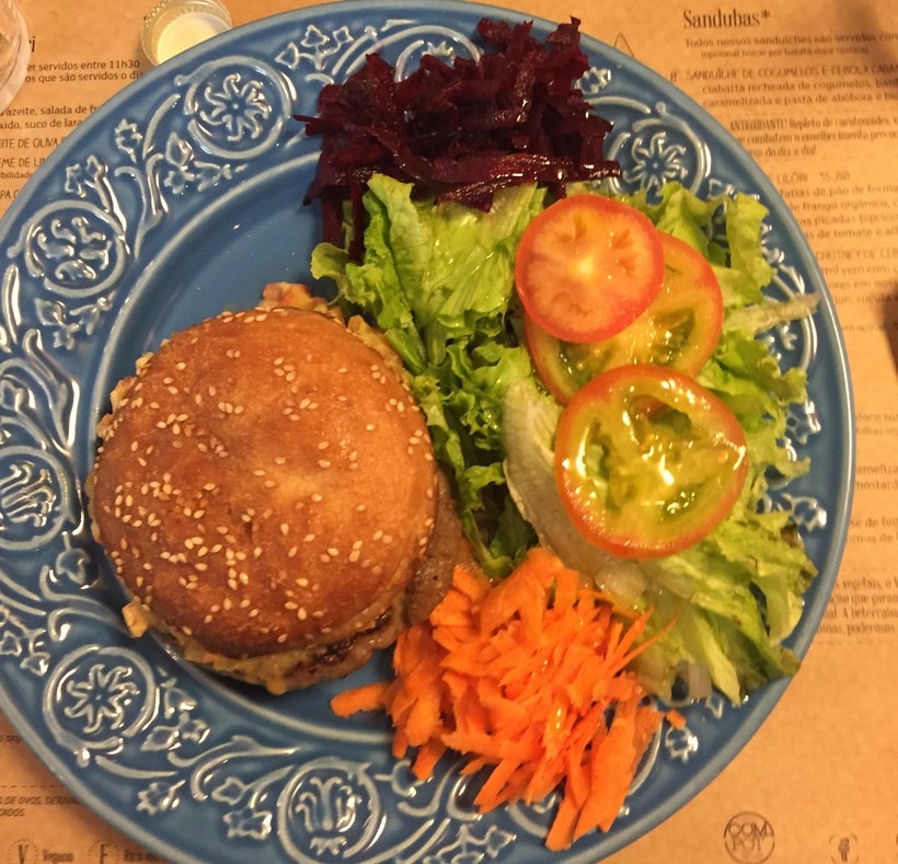 Gluten free burger! (Okay maybe not the most traditional dish, but it is delicious!)