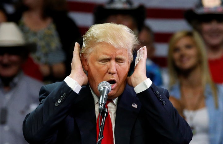 Republican U.S. presidential candidate Donald Trump speaks at a rally with supporters in Fresno, California, May 27, 2016.