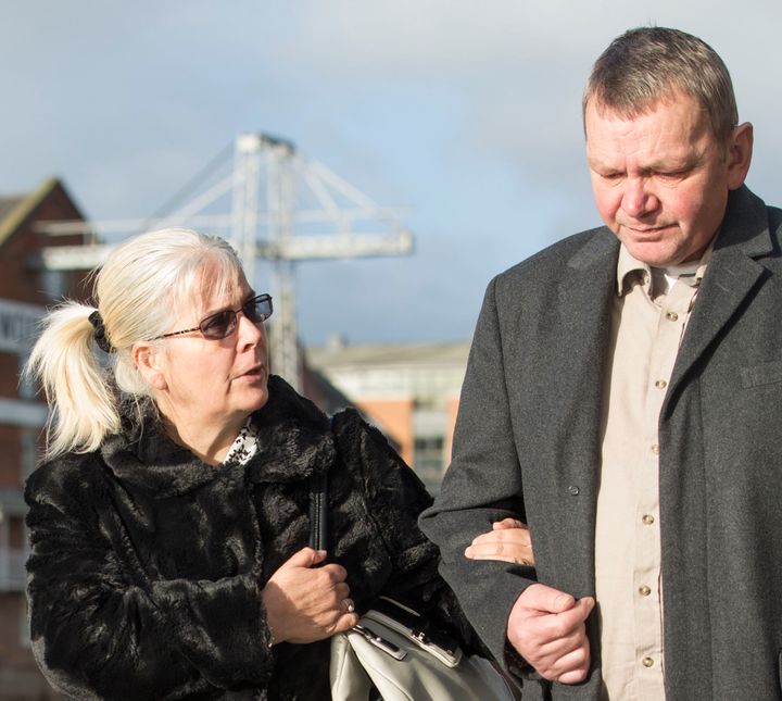 Katie's grandparents leave York Magistrates Court where a 15-year-old girl appeared over her murder last week