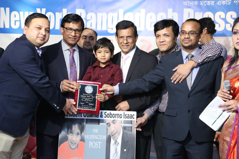 On behalf of 400 million Bengalis, New York’s Bangladesh Press Club and Time Television gave Isaac a huge reception in Jackso