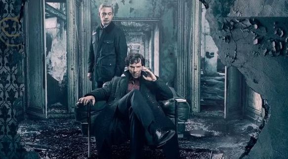 John Watson and Sherlock Holmes (Martin Freeman and Benedict Cumberbatch) ended up last night, back where they began