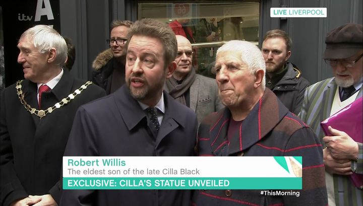 Cilla's son Robert was there for the unveiling