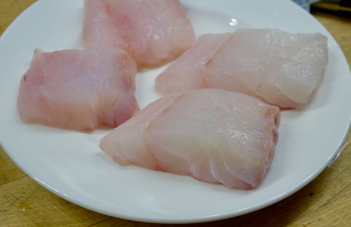 Nice hake fillets from Long Island waters