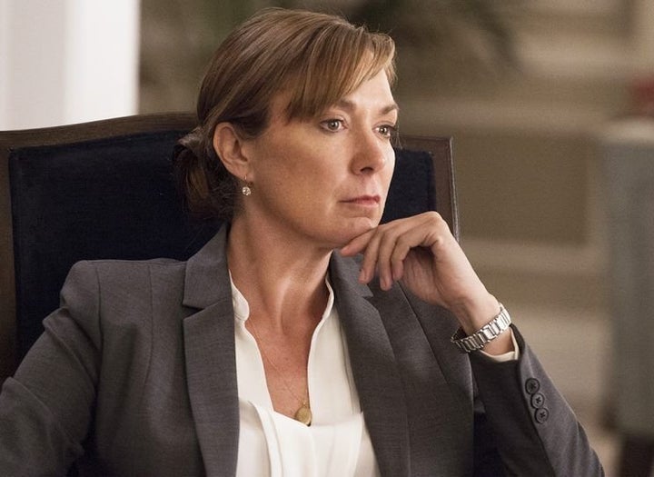 Elizabeth Marvel as newly elected POTUS Elizabeth Keane on "Homeland."