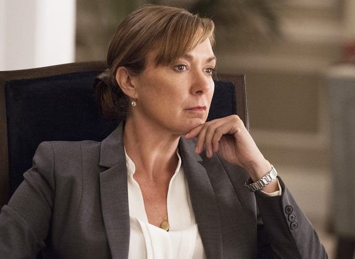 Elizabeth Marvel as newly elected POTUS Elizabeth Keane on "Homeland." 