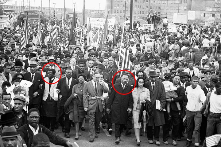John Lewis could have never guessed when this photo was taken that an actor named Rob Schneider would one day take the time to explain the significance of MLK Jr. to him.