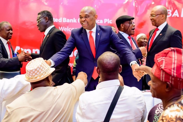 <p>Tony Elumelu, Chairman, United Bank for Africa (UBA) with shareholders at the 54th UBA Annual General Meeting, Lagos Nigeria.</p>