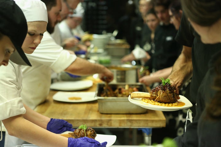 Chefs in action at ChefDance