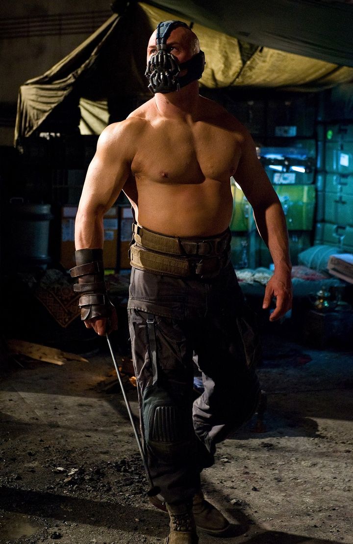 Tom bulked up dramatically to play Bane in 'Dark Knight Rises'